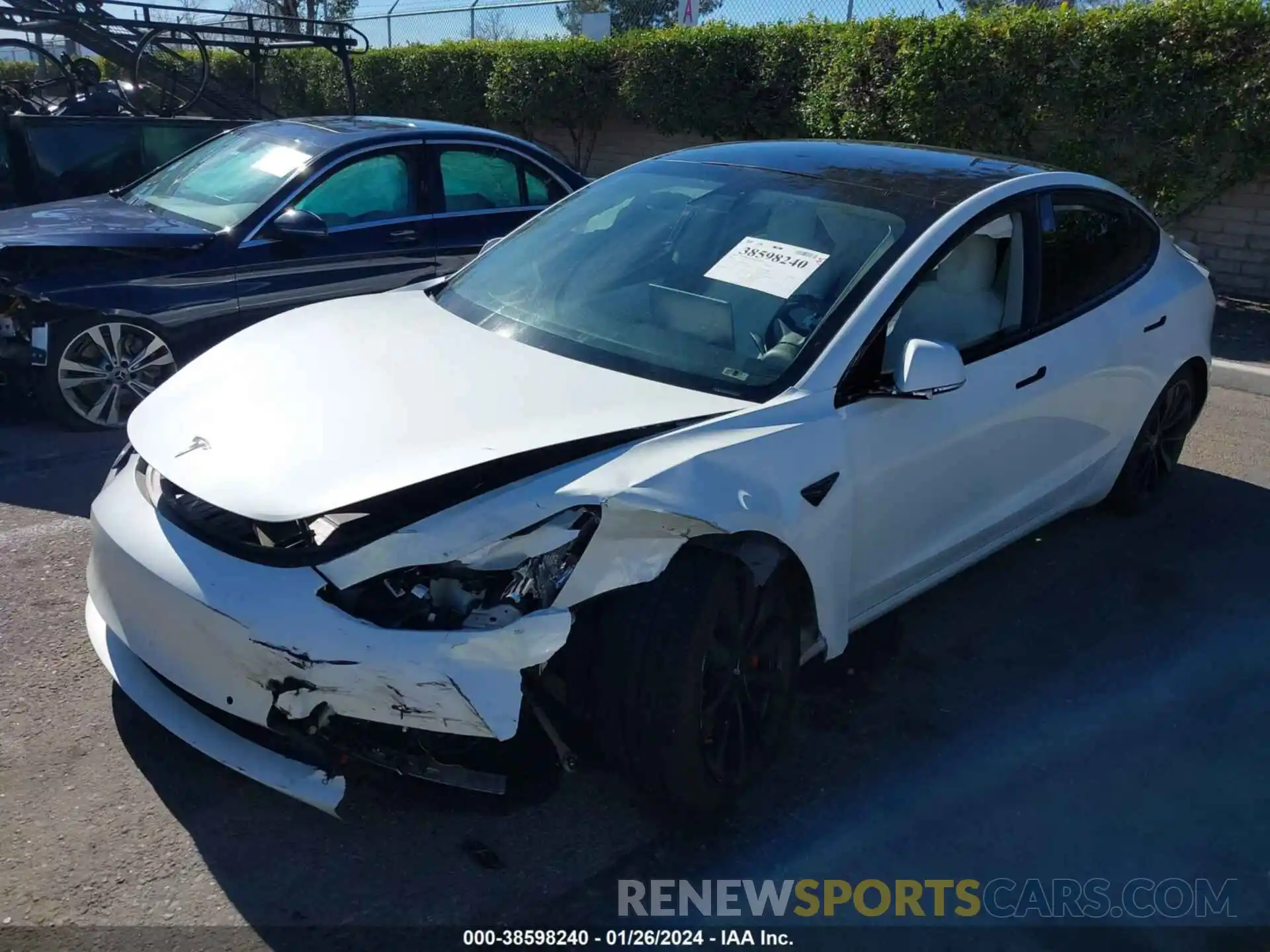 2 Photograph of a damaged car 5YJ3E1EB2LF640456 TESLA MODEL 3 2020