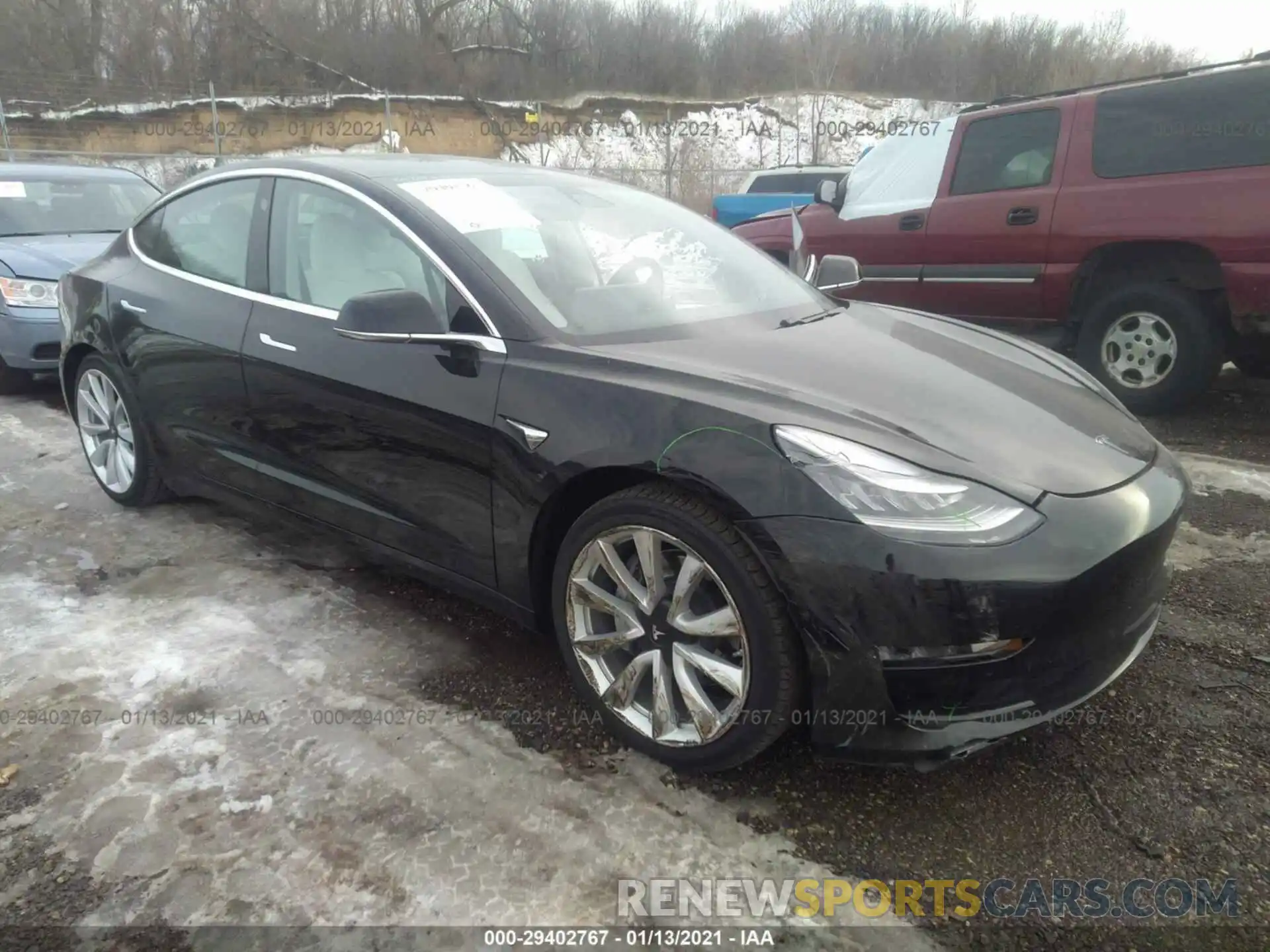 1 Photograph of a damaged car 5YJ3E1EB2LF640635 TESLA MODEL 3 2020