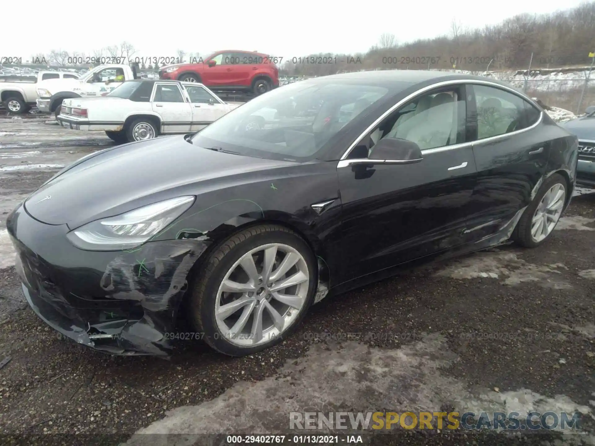 2 Photograph of a damaged car 5YJ3E1EB2LF640635 TESLA MODEL 3 2020