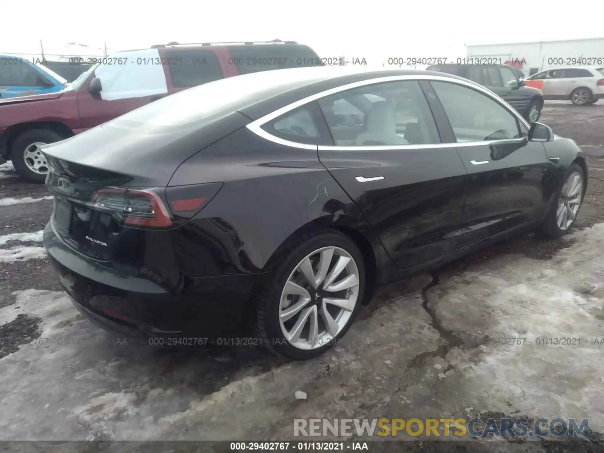 4 Photograph of a damaged car 5YJ3E1EB2LF640635 TESLA MODEL 3 2020