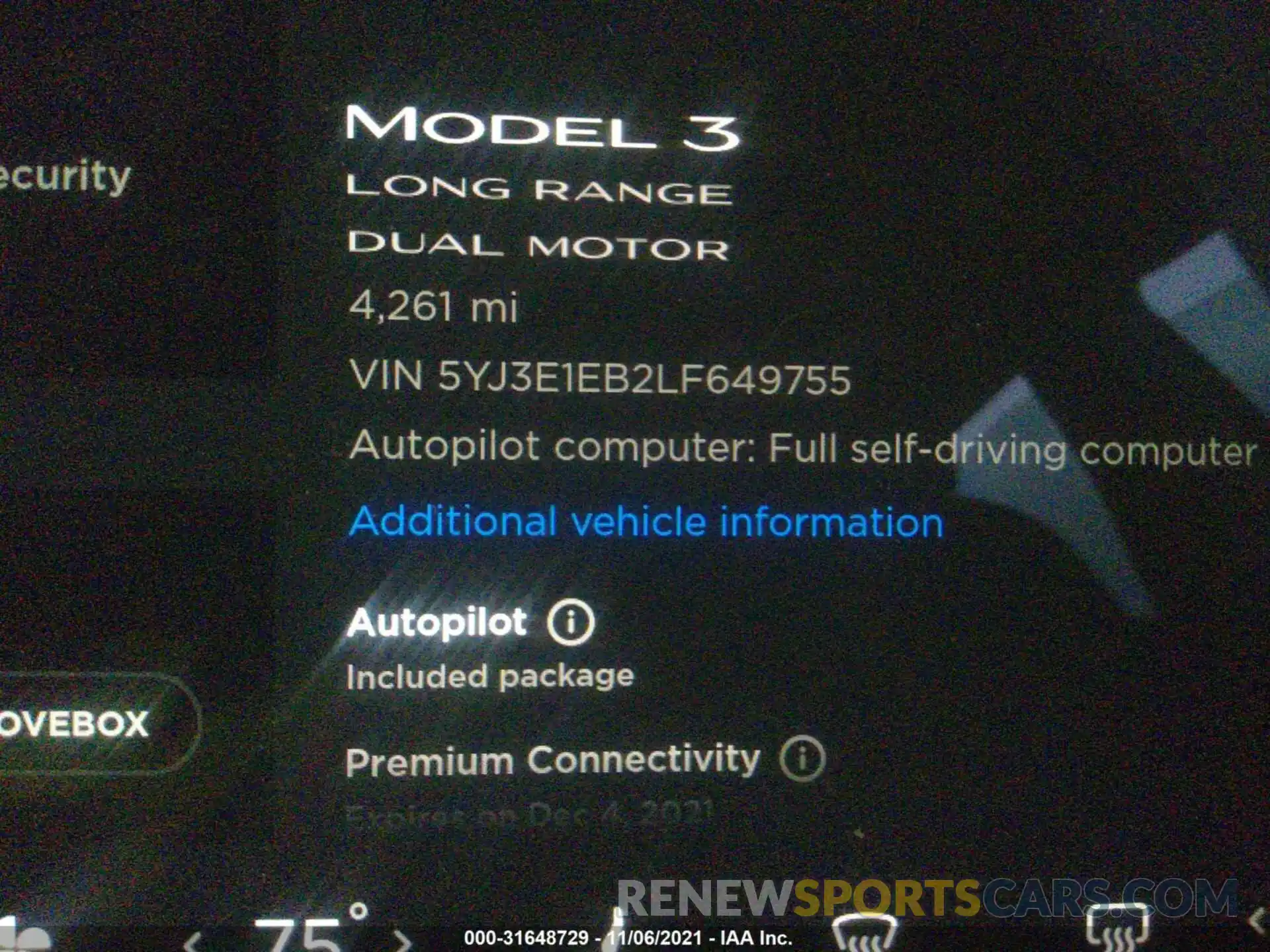 7 Photograph of a damaged car 5YJ3E1EB2LF649755 TESLA MODEL 3 2020