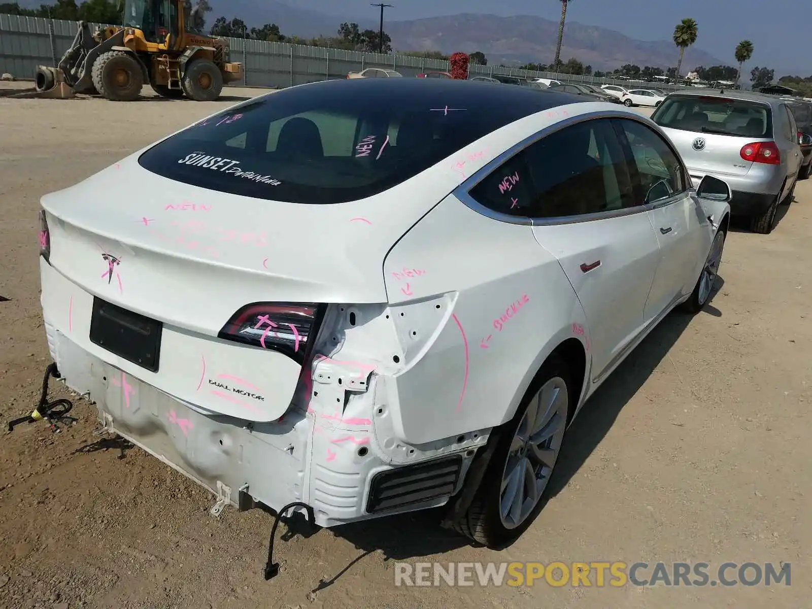 4 Photograph of a damaged car 5YJ3E1EB2LF651263 TESLA MODEL 3 2020