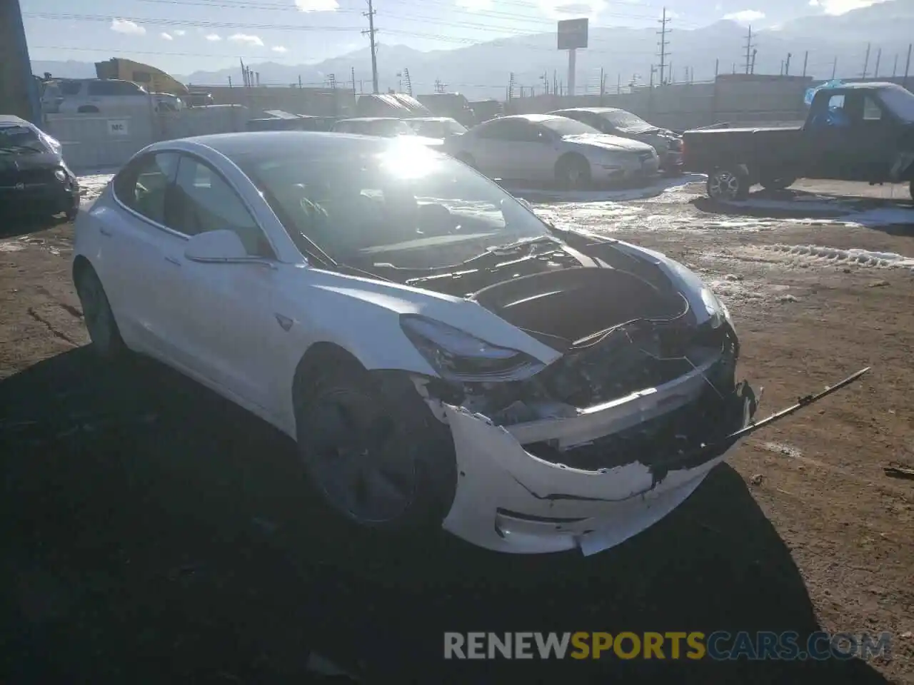 1 Photograph of a damaged car 5YJ3E1EB2LF651540 TESLA MODEL 3 2020