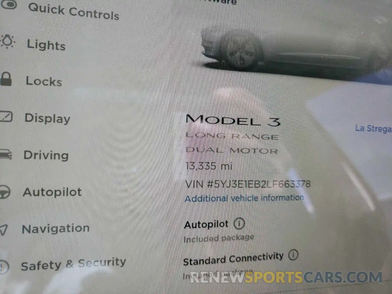 8 Photograph of a damaged car 5YJ3E1EB2LF663378 TESLA MODEL 3 2020