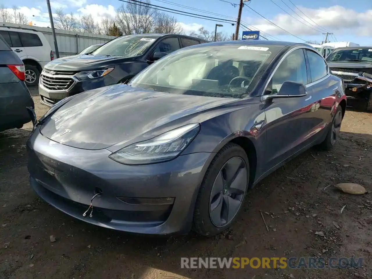 2 Photograph of a damaged car 5YJ3E1EB2LF663901 TESLA MODEL 3 2020