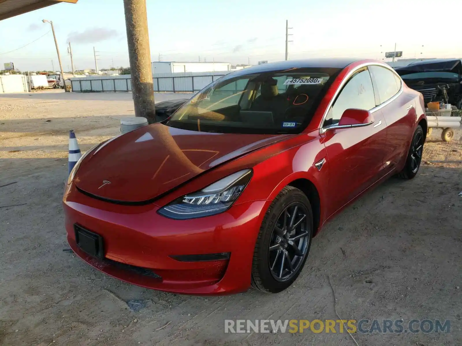 2 Photograph of a damaged car 5YJ3E1EB2LF664157 TESLA MODEL 3 2020