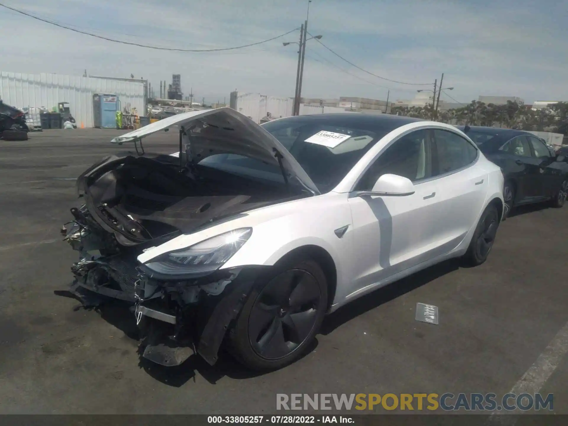 2 Photograph of a damaged car 5YJ3E1EB2LF665969 TESLA MODEL 3 2020