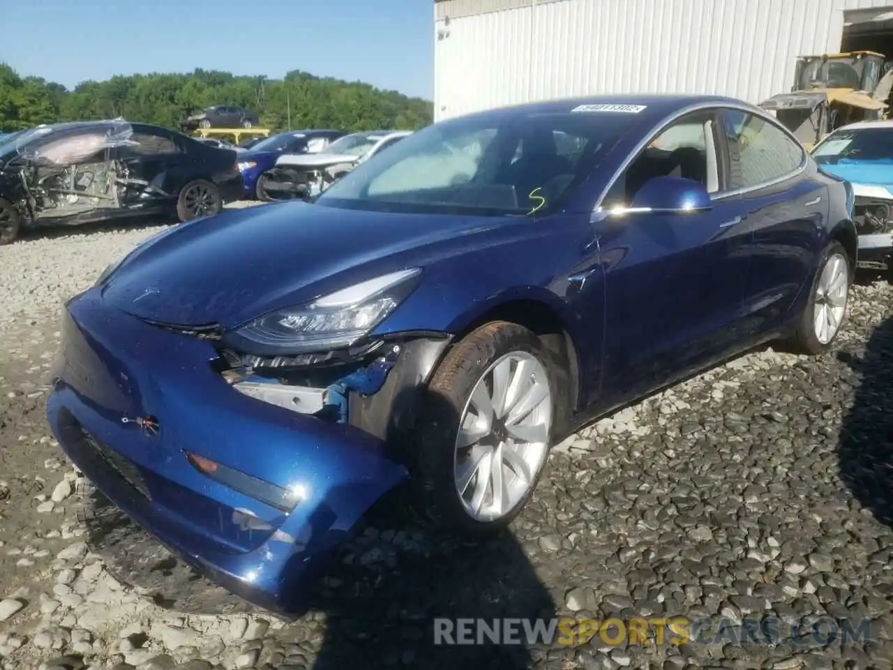 2 Photograph of a damaged car 5YJ3E1EB2LF667060 TESLA MODEL 3 2020