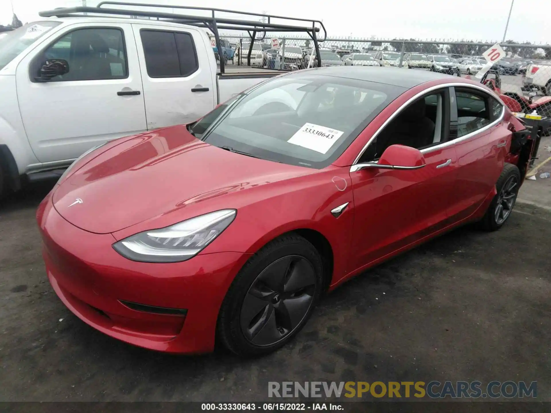 2 Photograph of a damaged car 5YJ3E1EB2LF711011 TESLA MODEL 3 2020