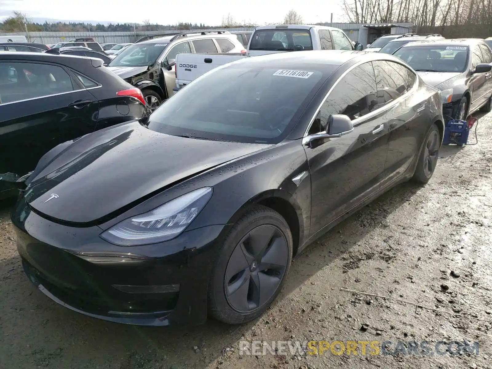 2 Photograph of a damaged car 5YJ3E1EB2LF711414 TESLA MODEL 3 2020