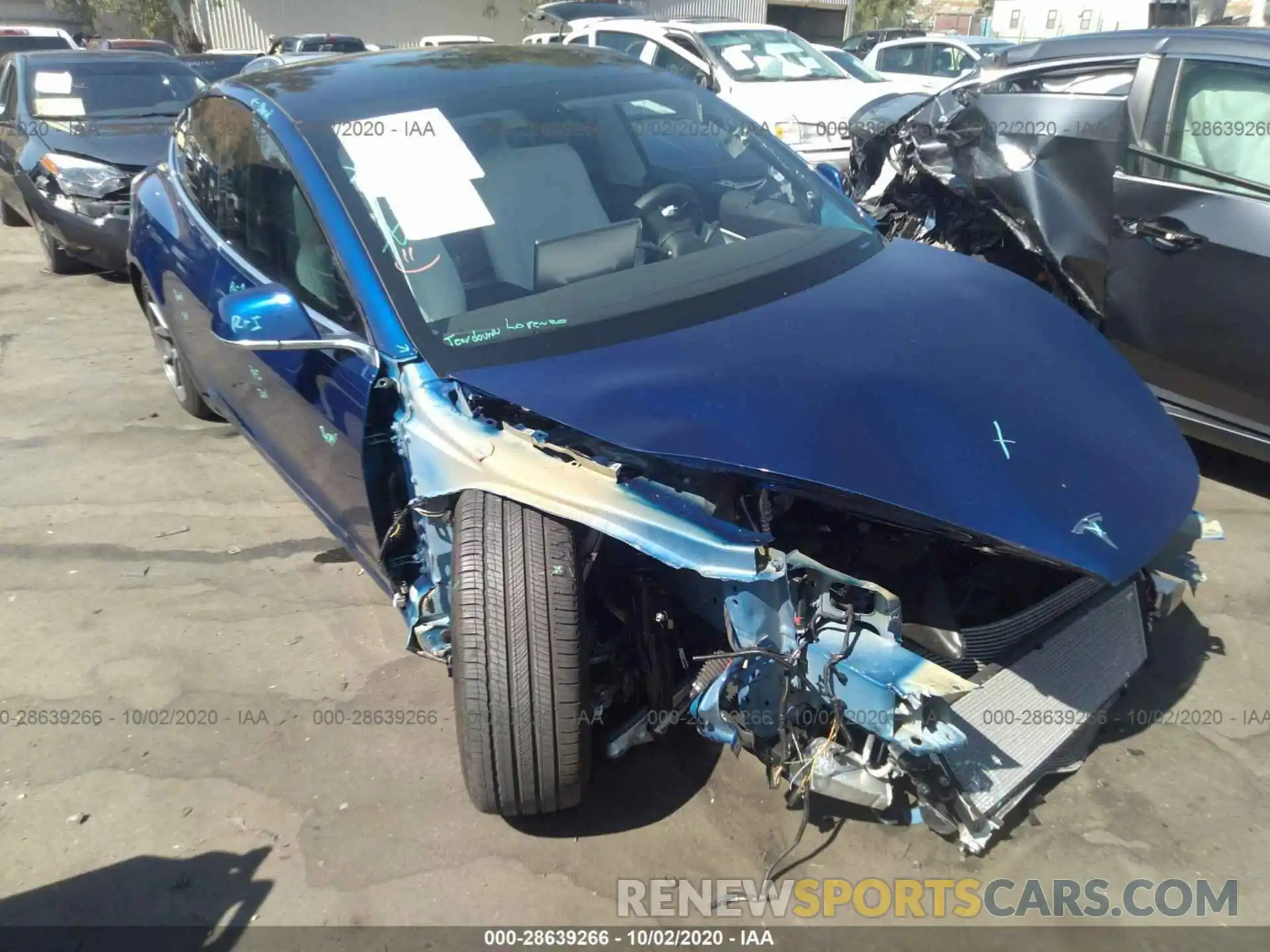 1 Photograph of a damaged car 5YJ3E1EB2LF720159 TESLA MODEL 3 2020