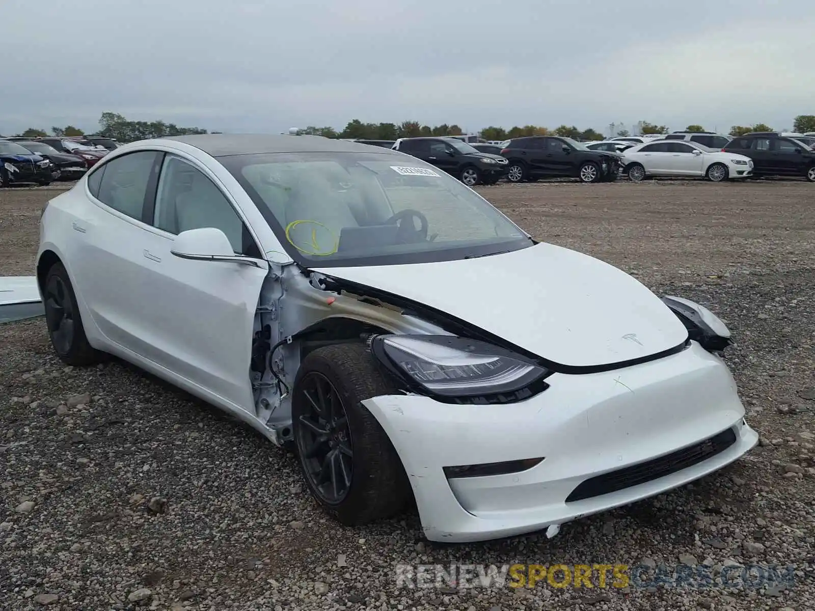 1 Photograph of a damaged car 5YJ3E1EB2LF720209 TESLA MODEL 3 2020