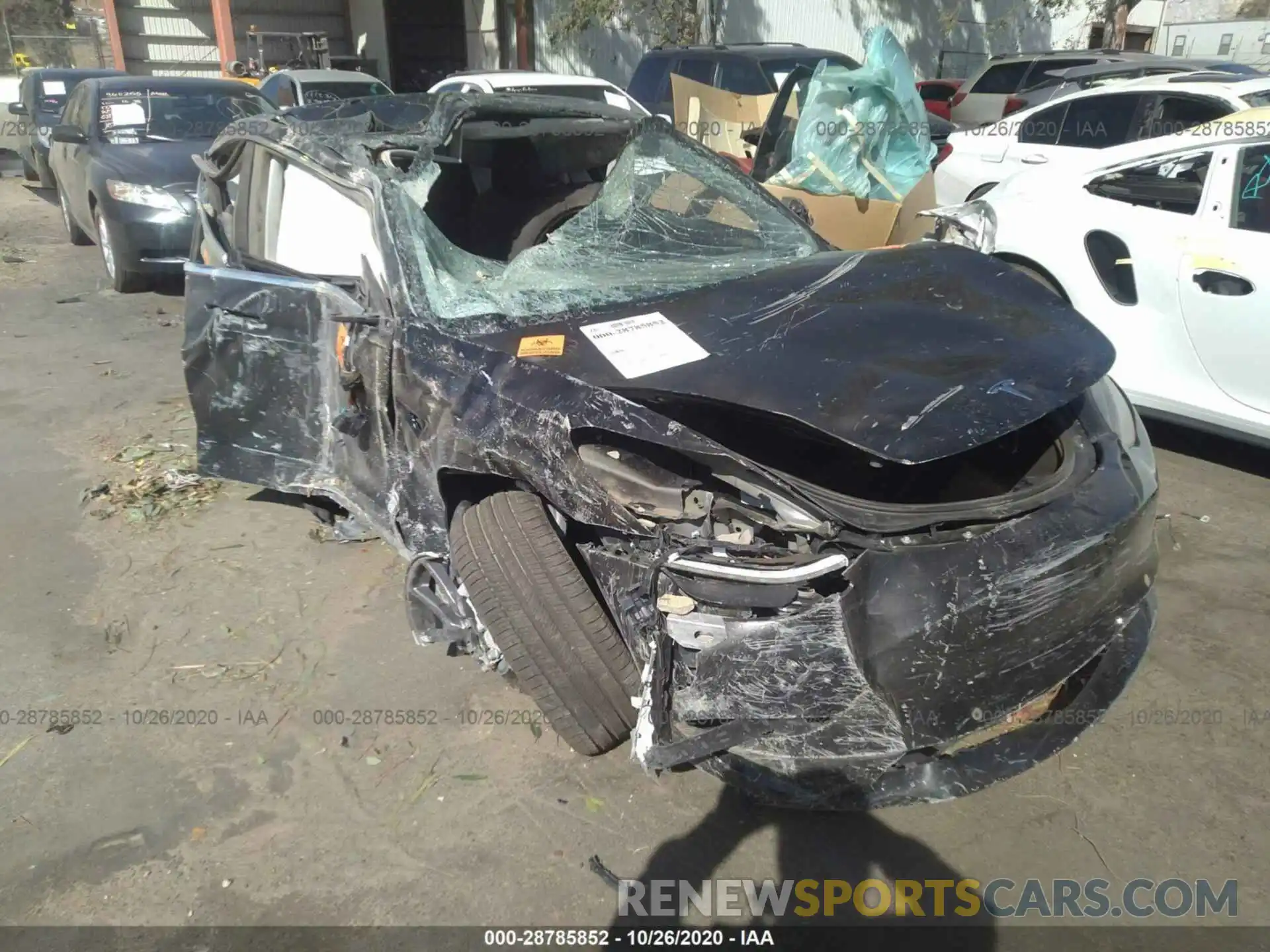 1 Photograph of a damaged car 5YJ3E1EB2LF746180 TESLA MODEL 3 2020