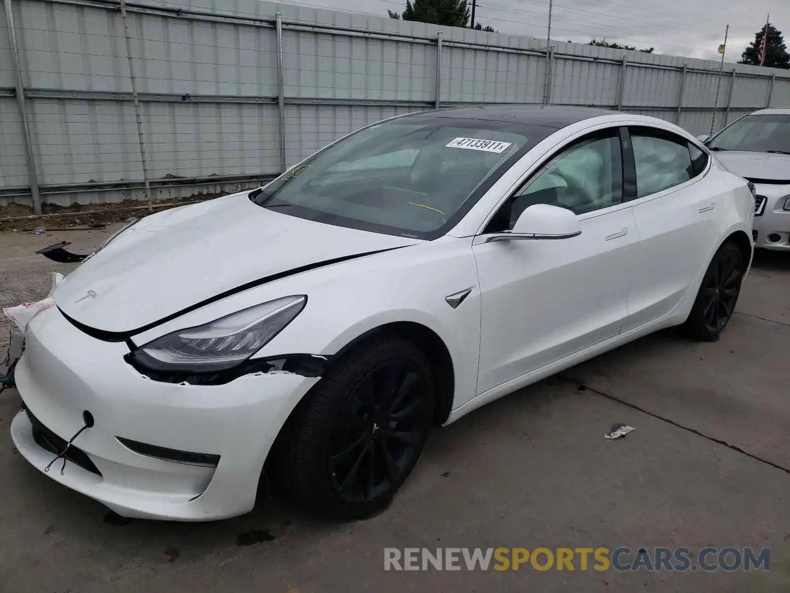 2 Photograph of a damaged car 5YJ3E1EB2LF783150 TESLA MODEL 3 2020