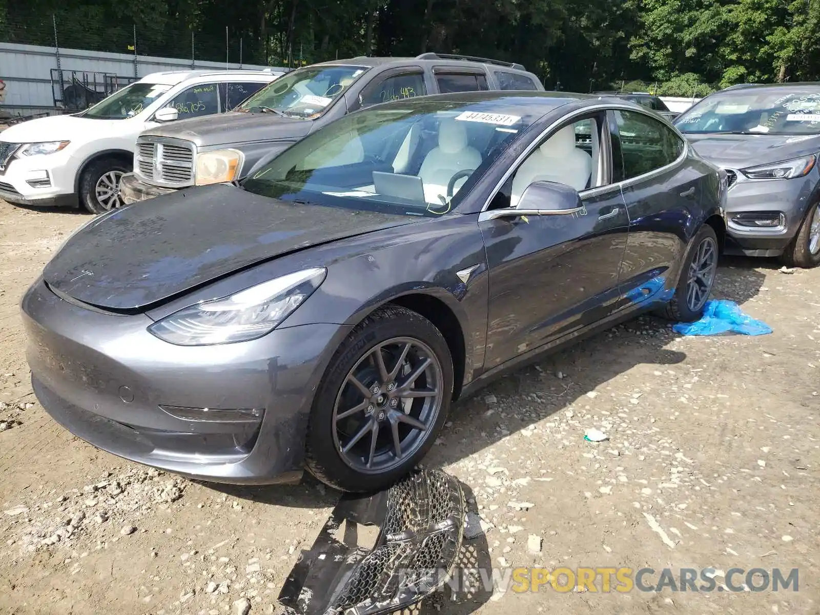 2 Photograph of a damaged car 5YJ3E1EB2LF783178 TESLA MODEL 3 2020