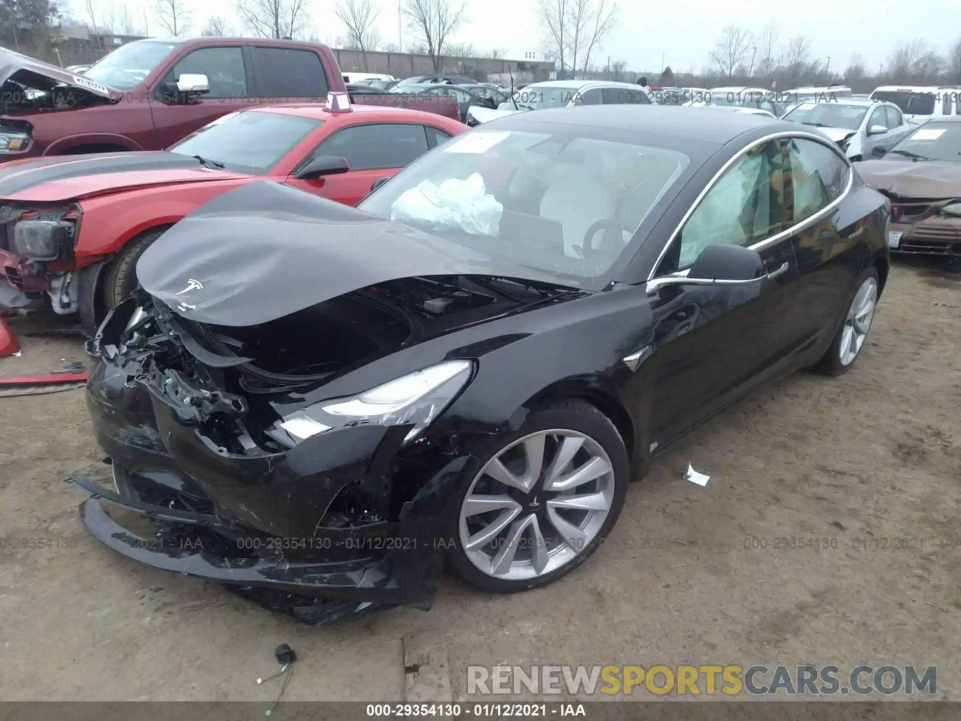 2 Photograph of a damaged car 5YJ3E1EB2LF795962 TESLA MODEL 3 2020