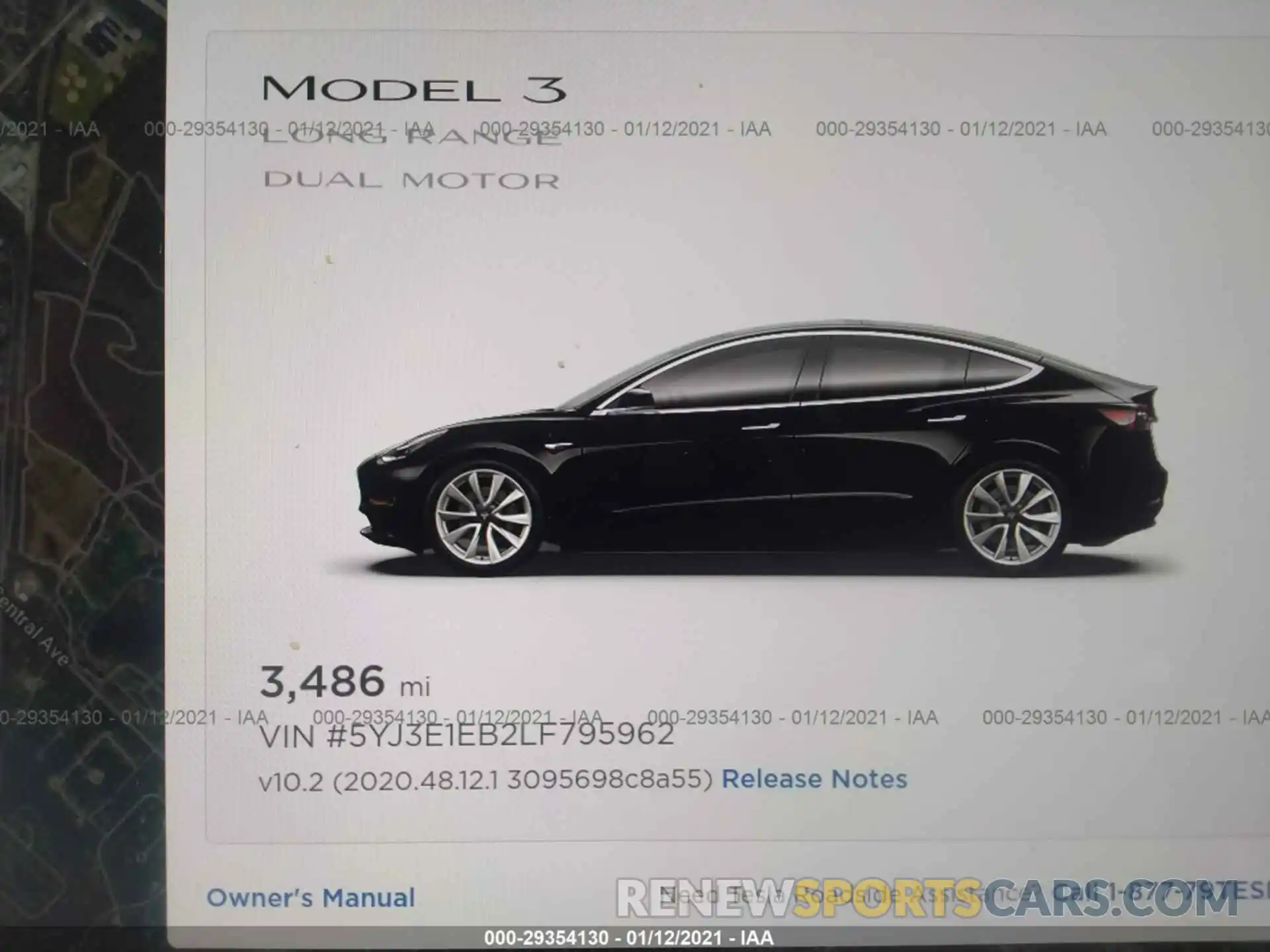 7 Фотография поврежденного автомобиля 5YJ3E1EB2LF795962 TESLA MODEL 3 2020