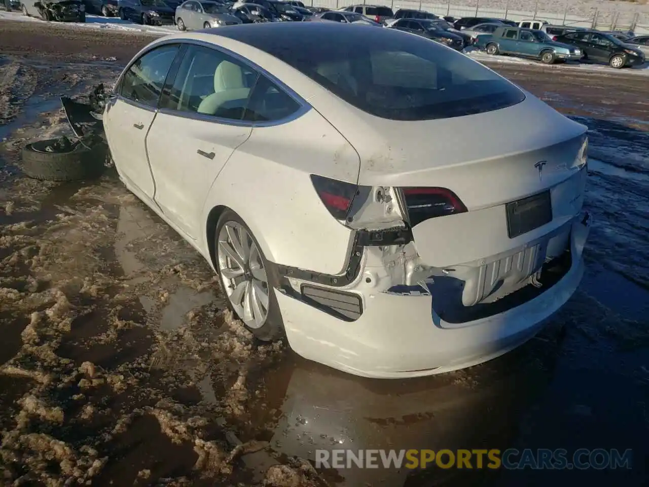 3 Photograph of a damaged car 5YJ3E1EB2LF802022 TESLA MODEL 3 2020