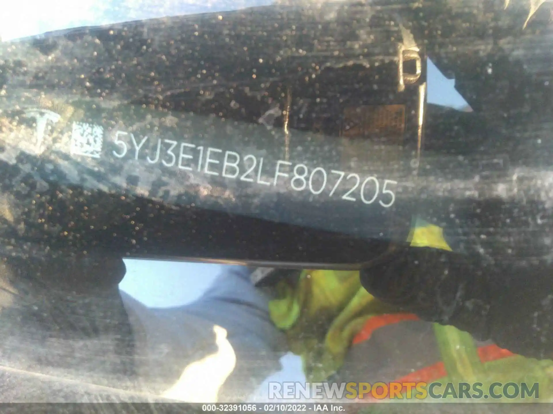 9 Photograph of a damaged car 5YJ3E1EB2LF807205 TESLA MODEL 3 2020