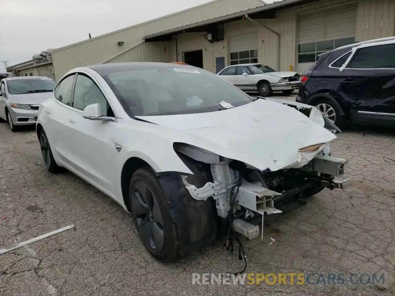 1 Photograph of a damaged car 5YJ3E1EB3LF525414 TESLA MODEL 3 2020