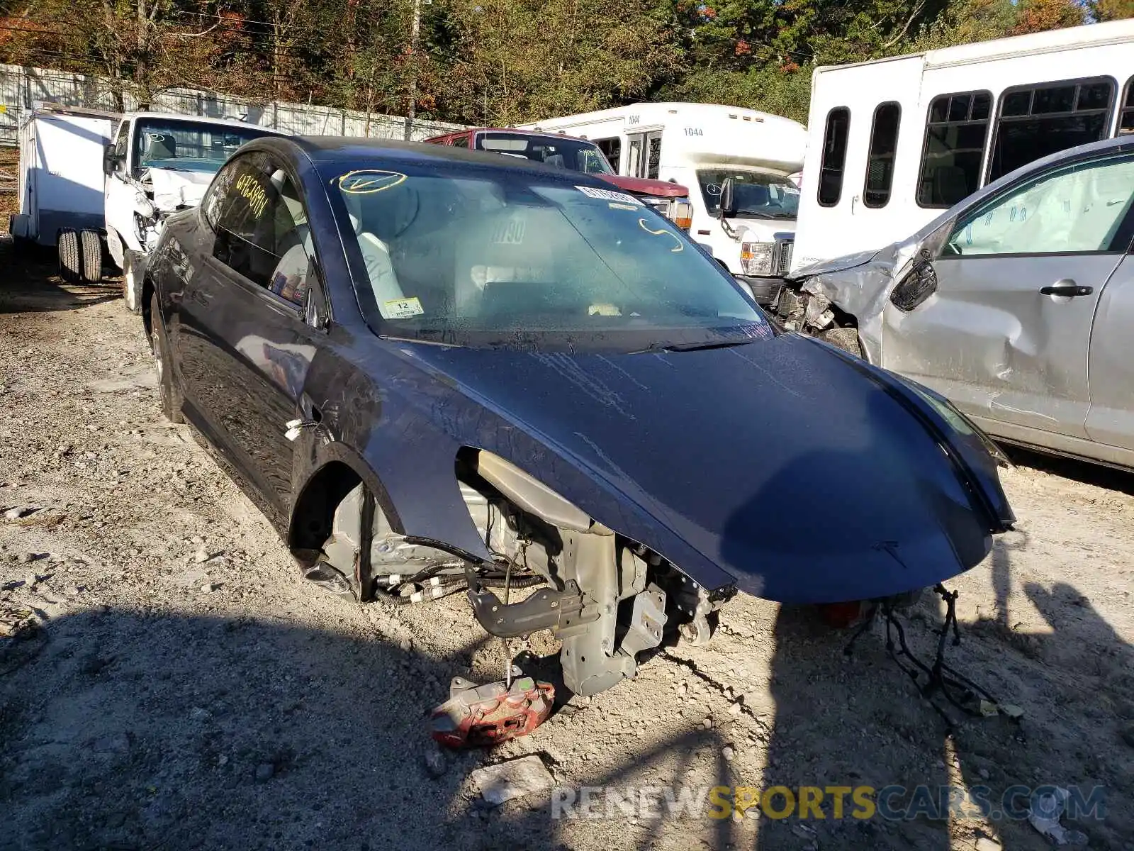 1 Photograph of a damaged car 5YJ3E1EB3LF535330 TESLA MODEL 3 2020