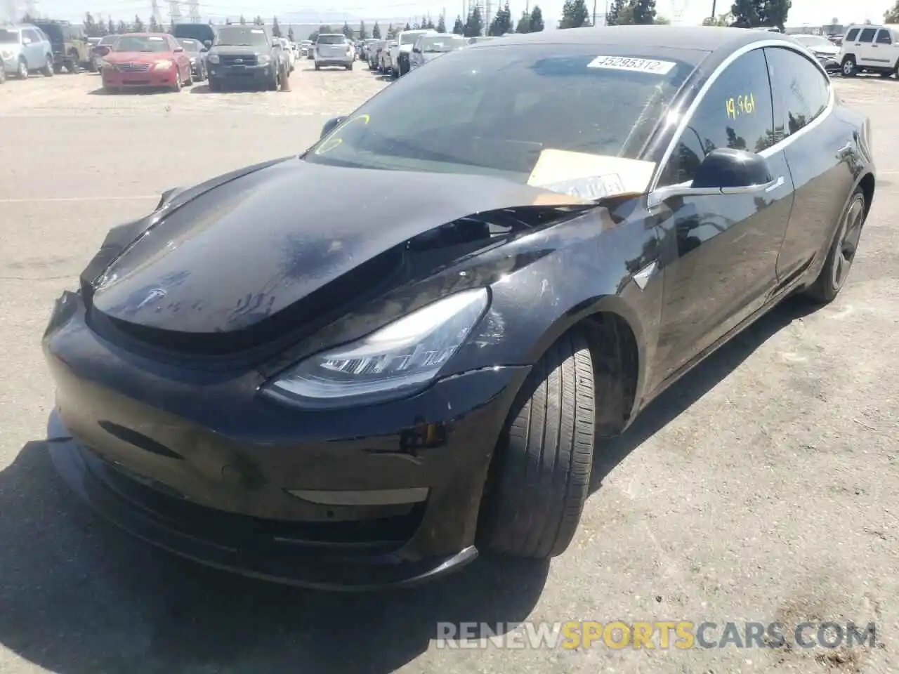 2 Фотография поврежденного автомобиля 5YJ3E1EB3LF600077 TESLA MODEL 3 2020