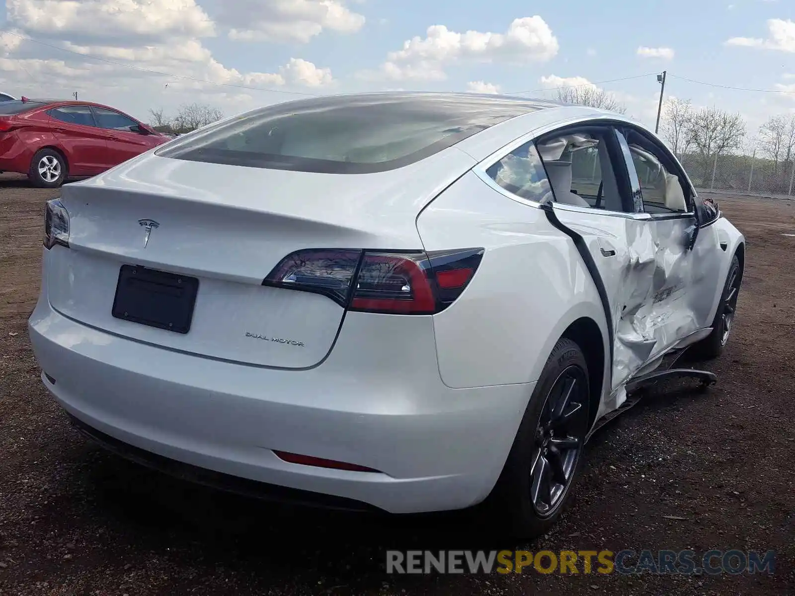 4 Photograph of a damaged car 5YJ3E1EB3LF607059 TESLA MODEL 3 2020