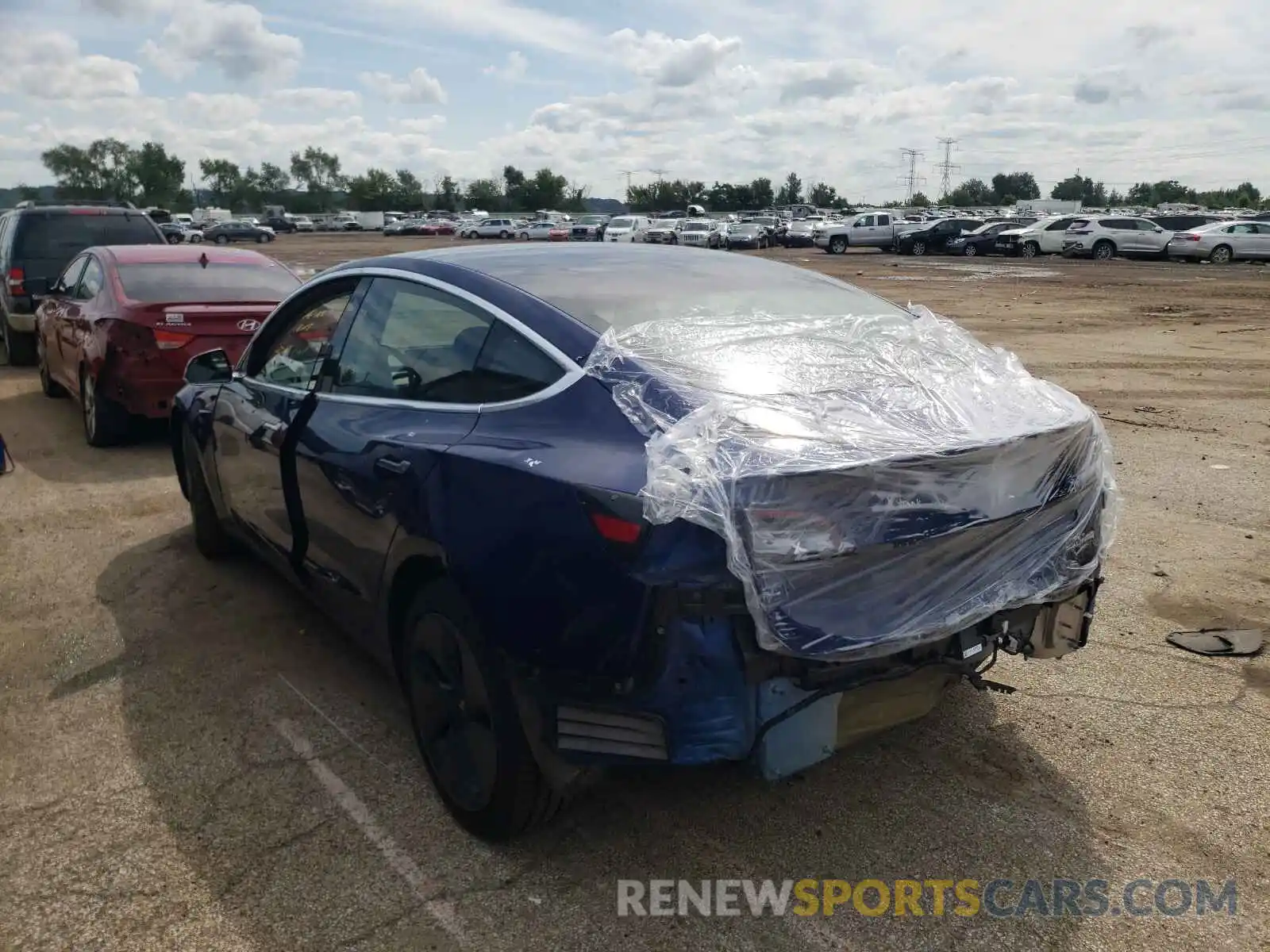 3 Photograph of a damaged car 5YJ3E1EB3LF617591 TESLA MODEL 3 2020