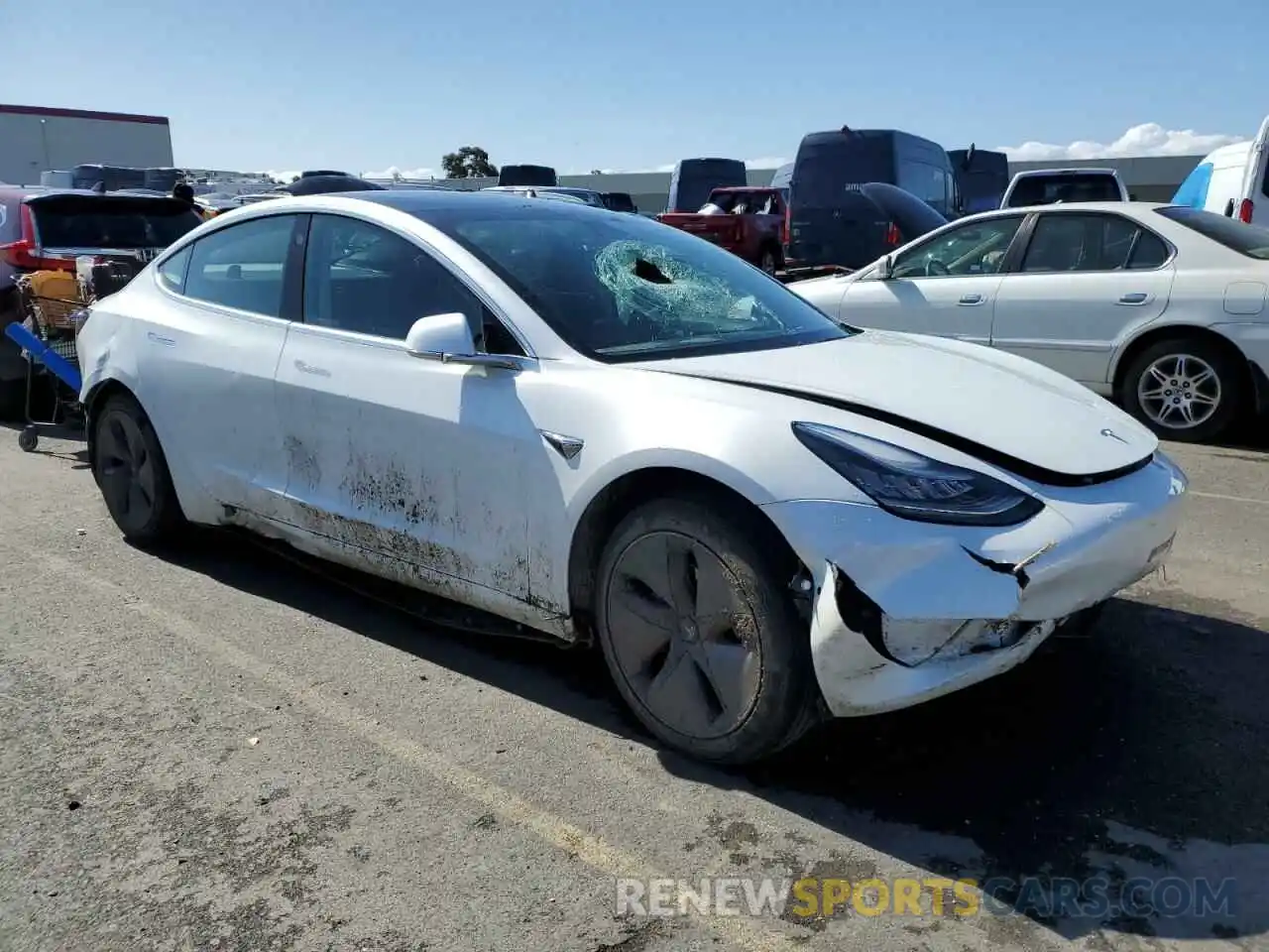 4 Photograph of a damaged car 5YJ3E1EB3LF618014 TESLA MODEL 3 2020