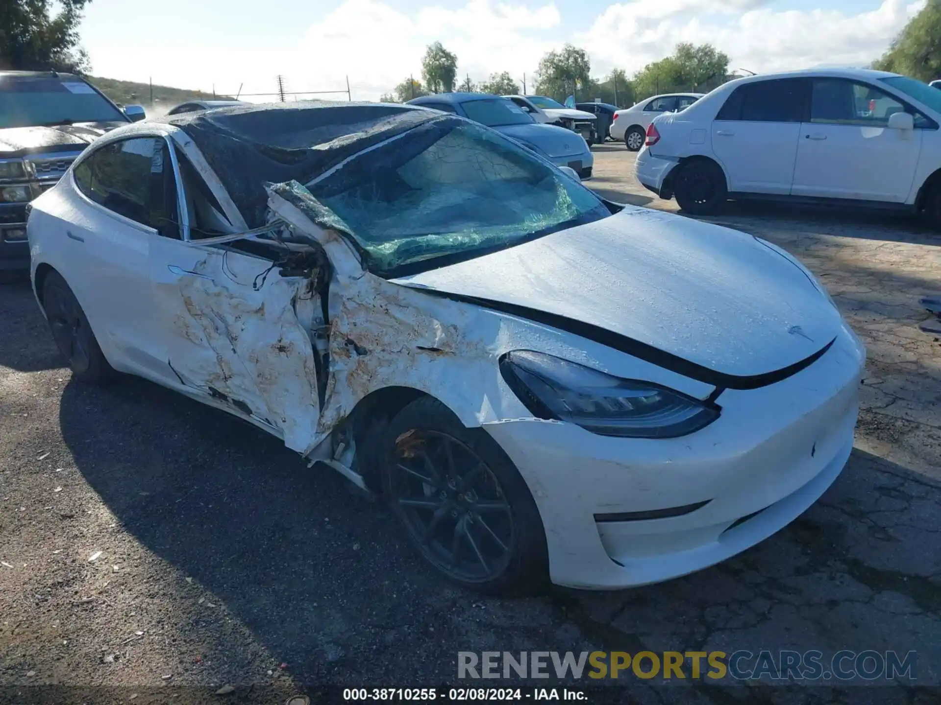 1 Photograph of a damaged car 5YJ3E1EB3LF619244 TESLA MODEL 3 2020