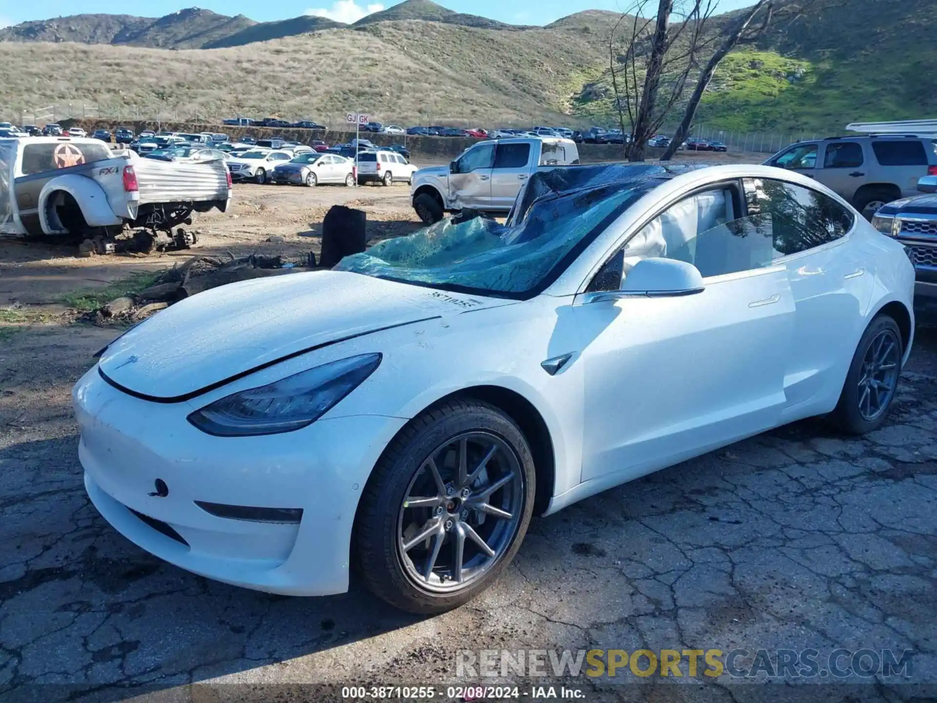 2 Photograph of a damaged car 5YJ3E1EB3LF619244 TESLA MODEL 3 2020