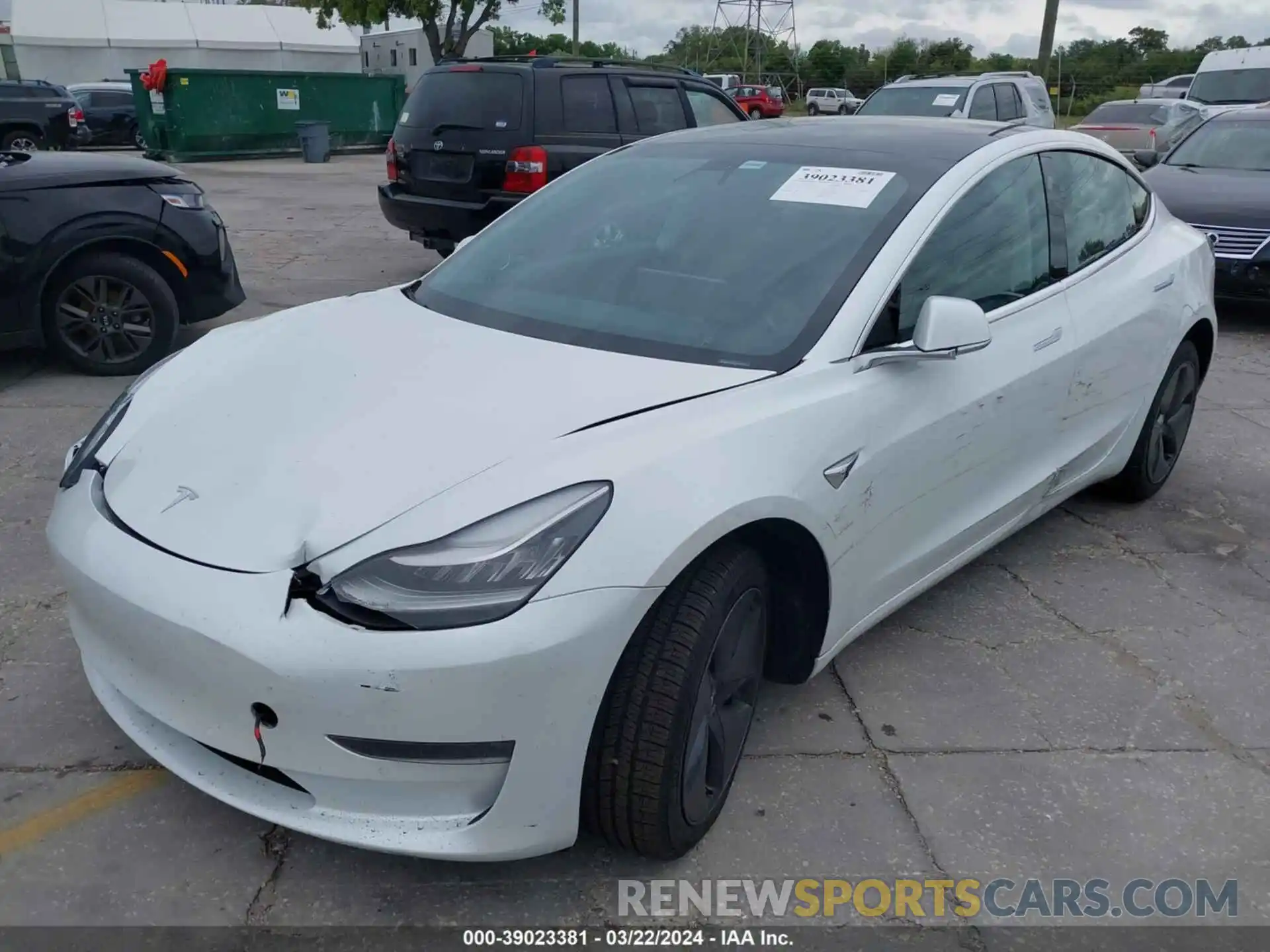 2 Photograph of a damaged car 5YJ3E1EB3LF619714 TESLA MODEL 3 2020