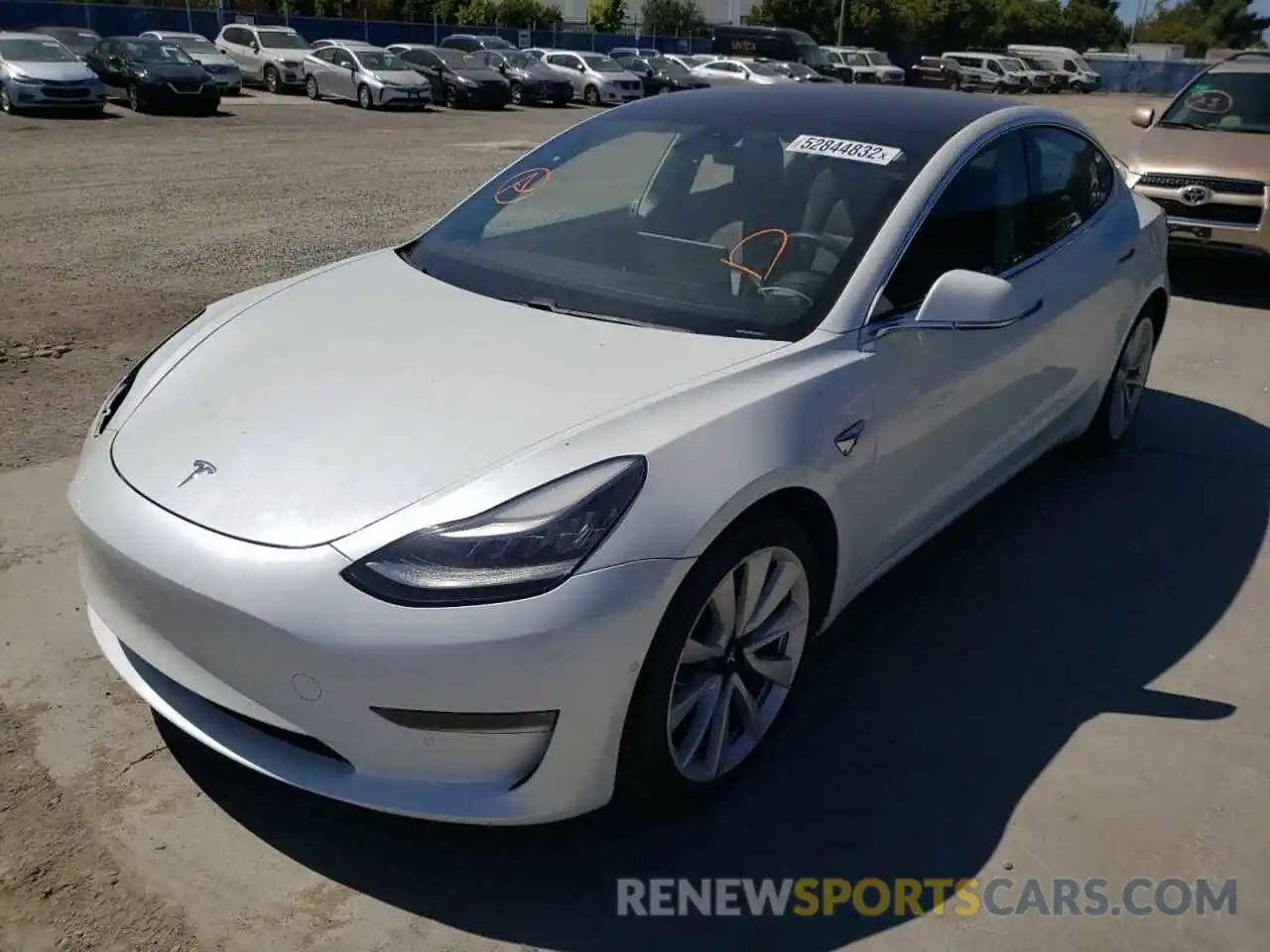 2 Photograph of a damaged car 5YJ3E1EB3LF621687 TESLA MODEL 3 2020