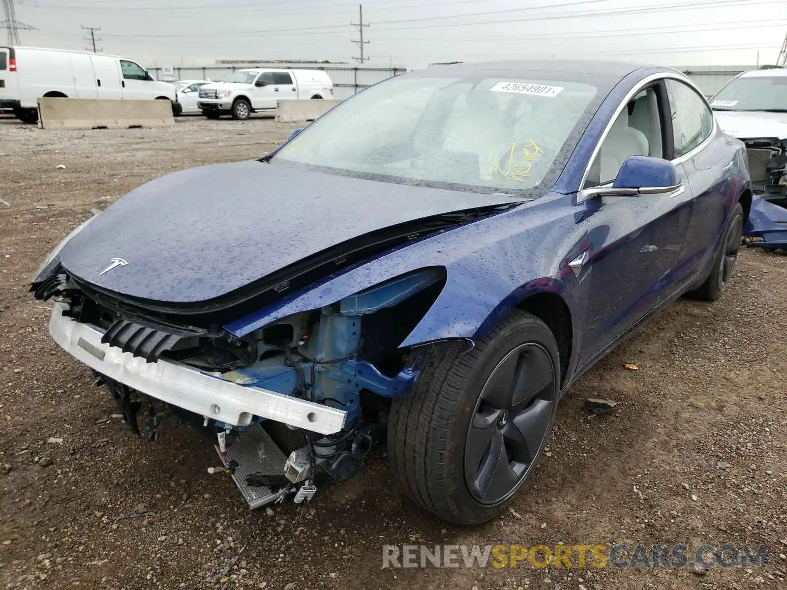 2 Photograph of a damaged car 5YJ3E1EB3LF622001 TESLA MODEL 3 2020