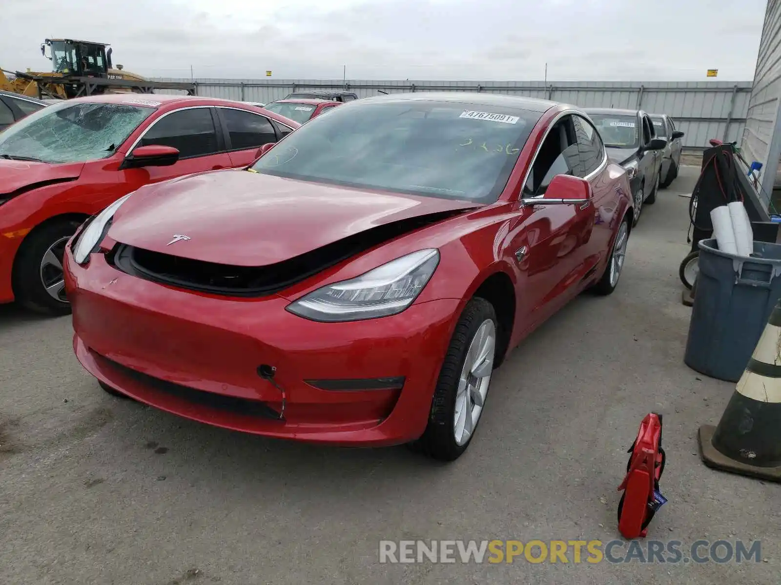 2 Photograph of a damaged car 5YJ3E1EB3LF628316 TESLA MODEL 3 2020