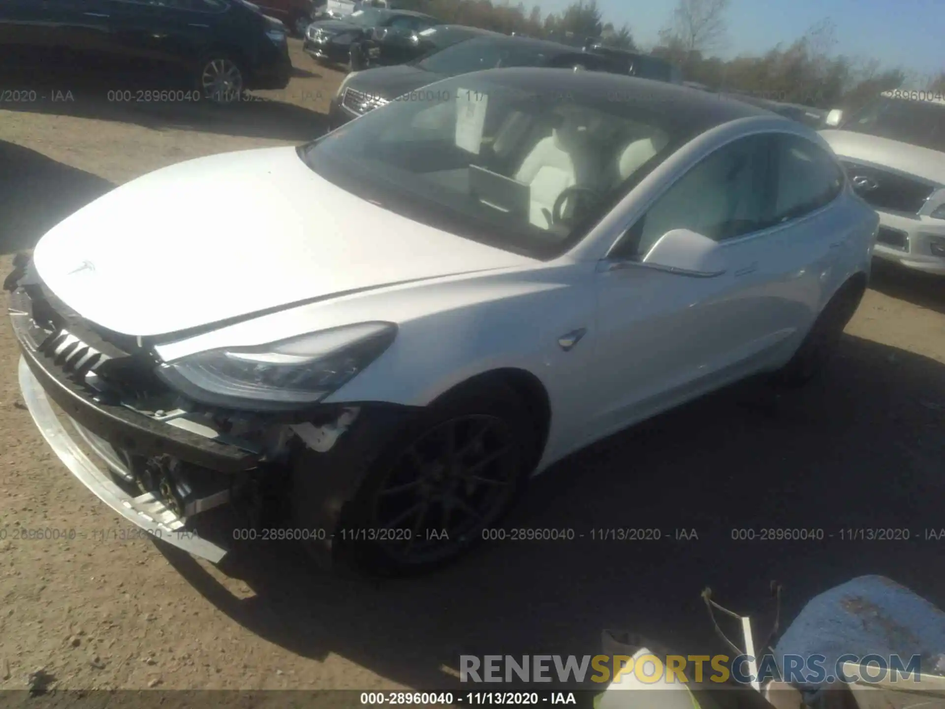 2 Photograph of a damaged car 5YJ3E1EB3LF628669 TESLA MODEL 3 2020