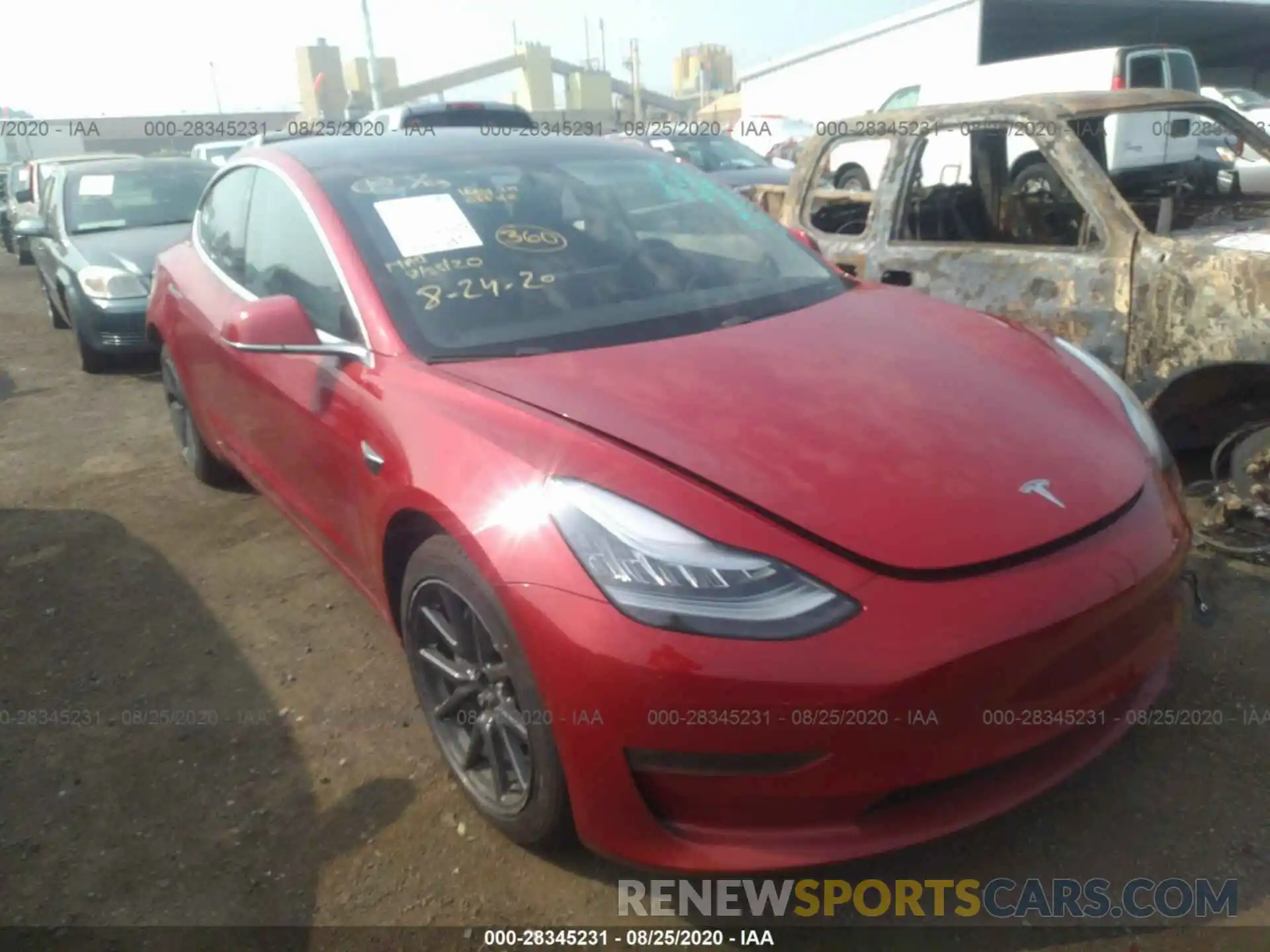 1 Photograph of a damaged car 5YJ3E1EB3LF635931 TESLA MODEL 3 2020