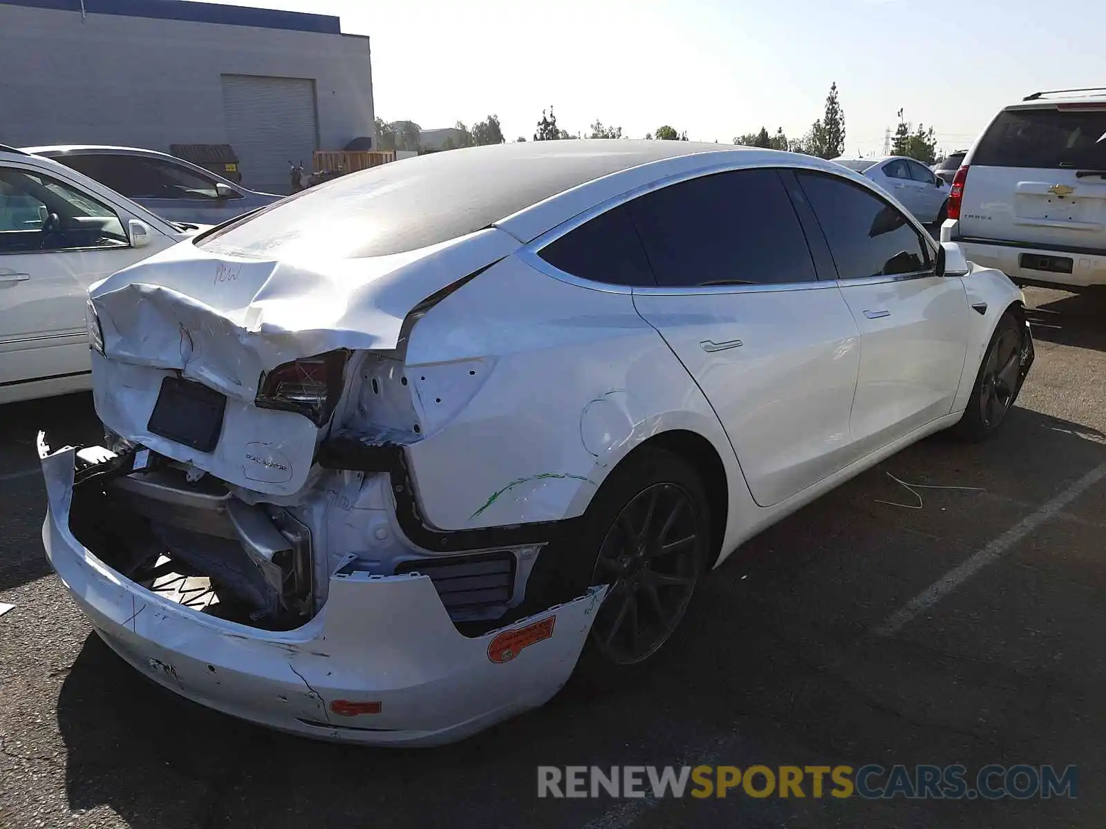 4 Photograph of a damaged car 5YJ3E1EB3LF637114 TESLA MODEL 3 2020