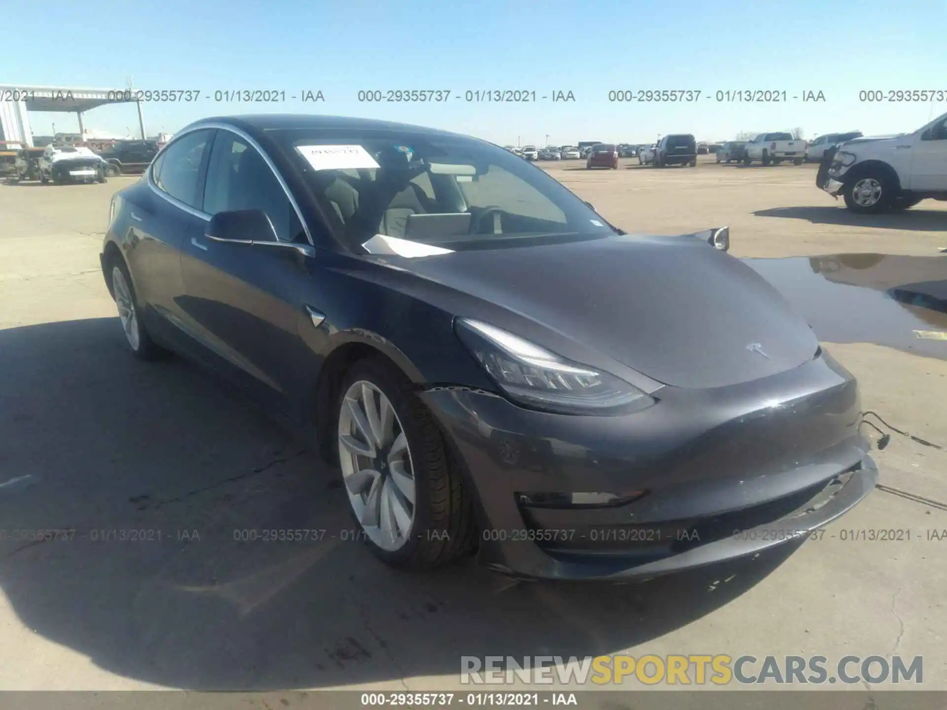 1 Photograph of a damaged car 5YJ3E1EB3LF646489 TESLA MODEL 3 2020