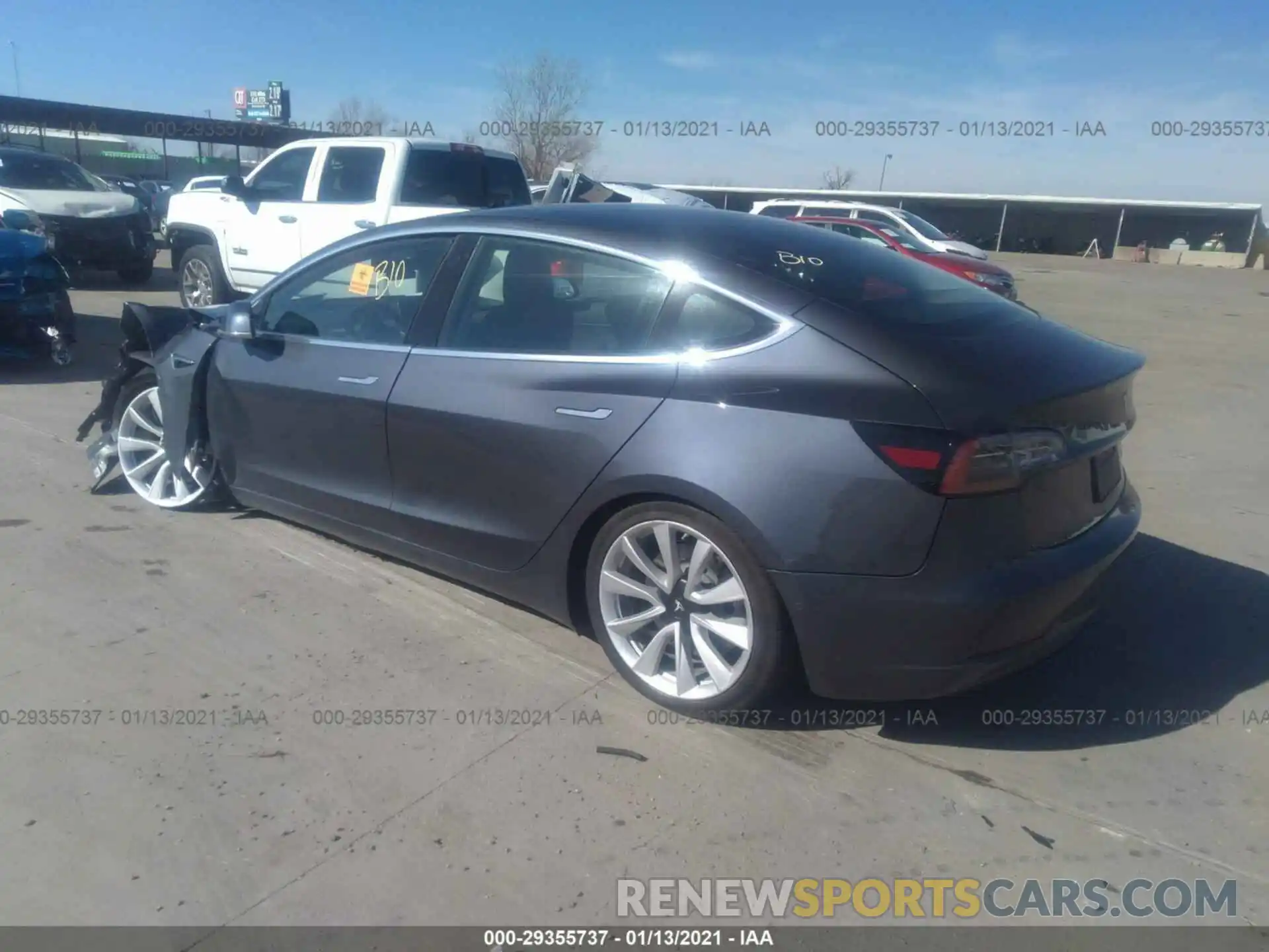 3 Photograph of a damaged car 5YJ3E1EB3LF646489 TESLA MODEL 3 2020