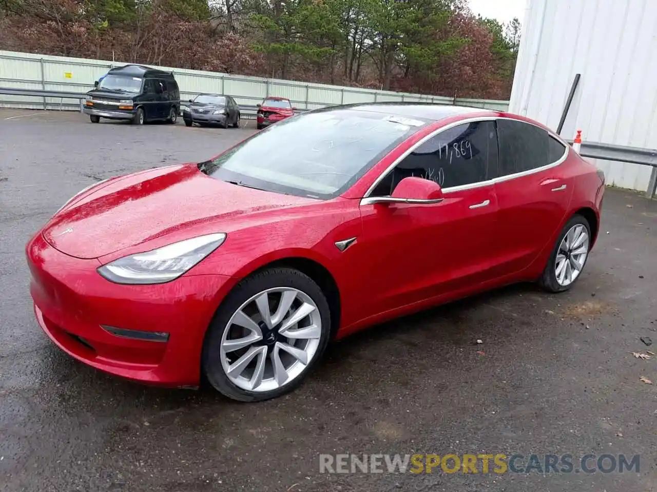 2 Photograph of a damaged car 5YJ3E1EB3LF646573 TESLA MODEL 3 2020