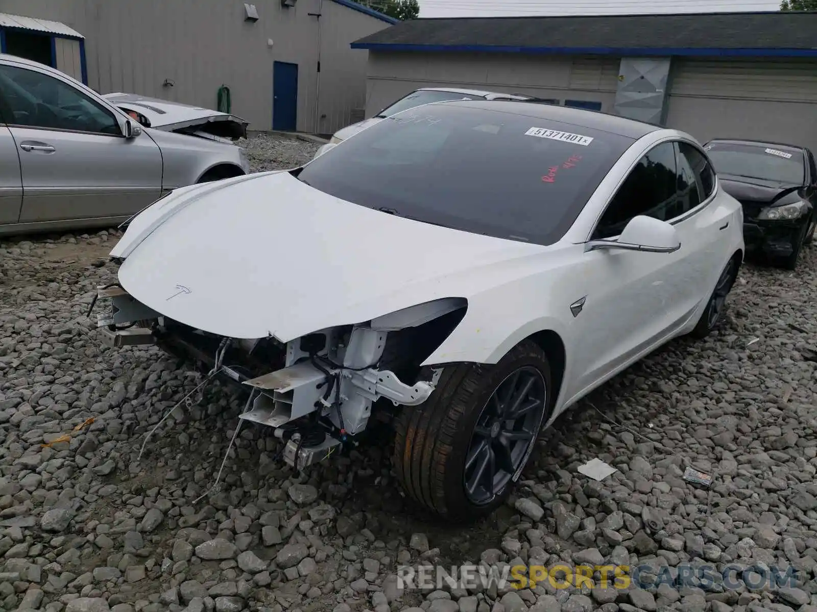 2 Photograph of a damaged car 5YJ3E1EB3LF650574 TESLA MODEL 3 2020