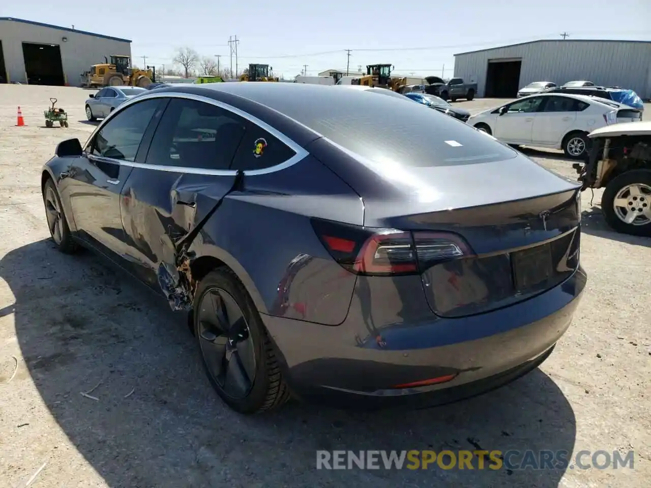 3 Photograph of a damaged car 5YJ3E1EB3LF663504 TESLA MODEL 3 2020