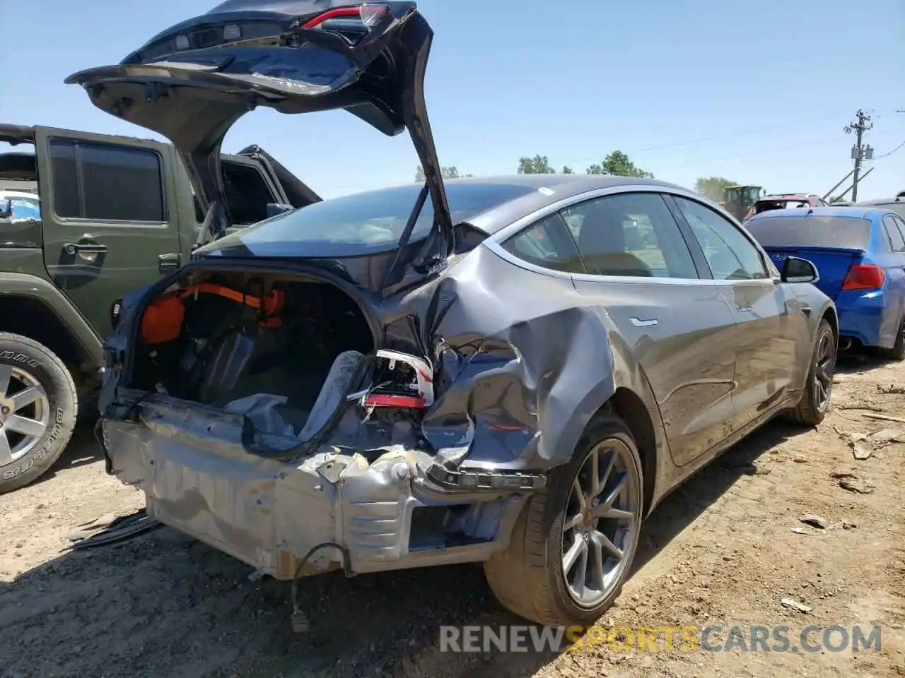 4 Photograph of a damaged car 5YJ3E1EB3LF663583 TESLA MODEL 3 2020