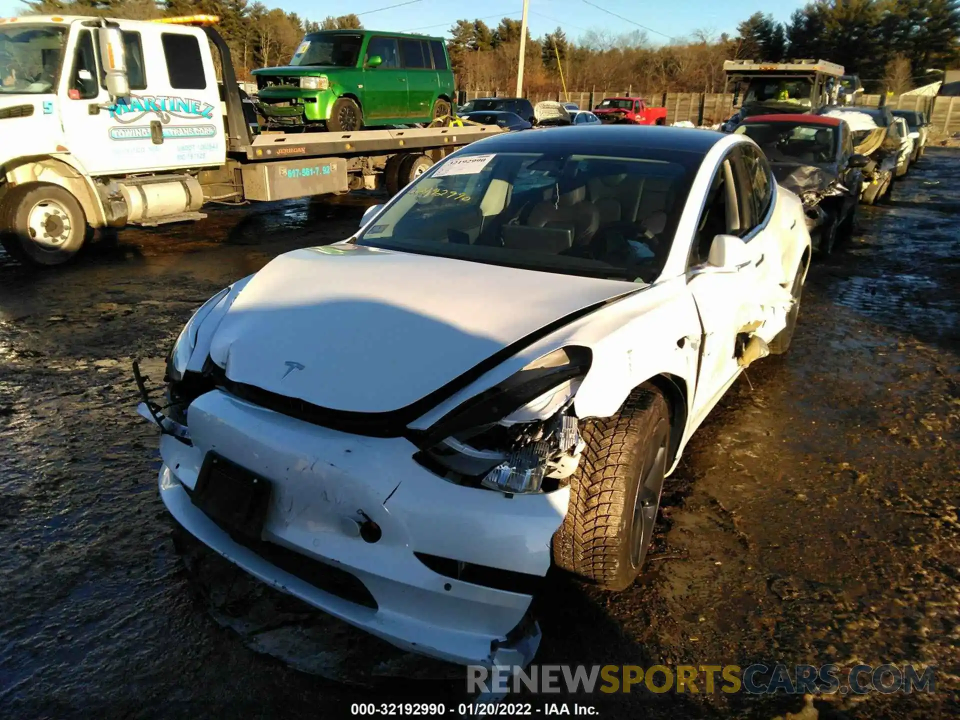 2 Photograph of a damaged car 5YJ3E1EB3LF665219 TESLA MODEL 3 2020