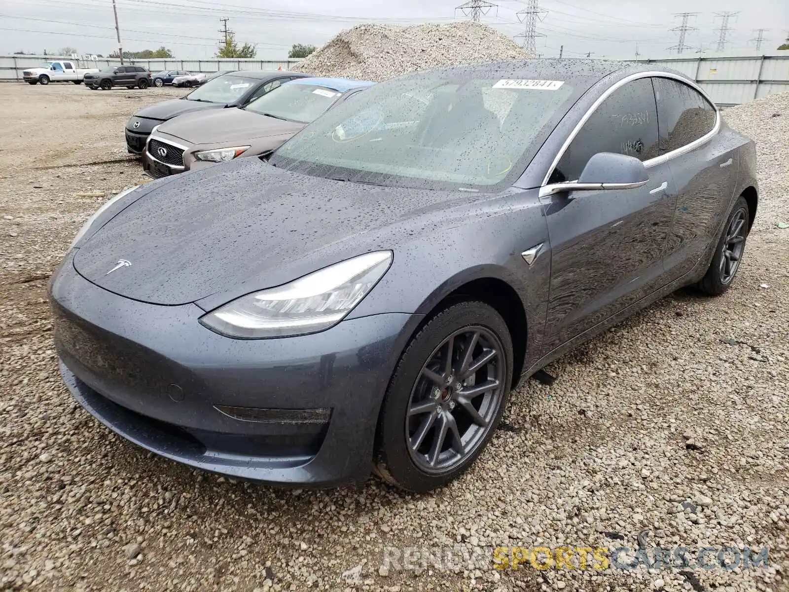 2 Photograph of a damaged car 5YJ3E1EB3LF734927 TESLA MODEL 3 2020