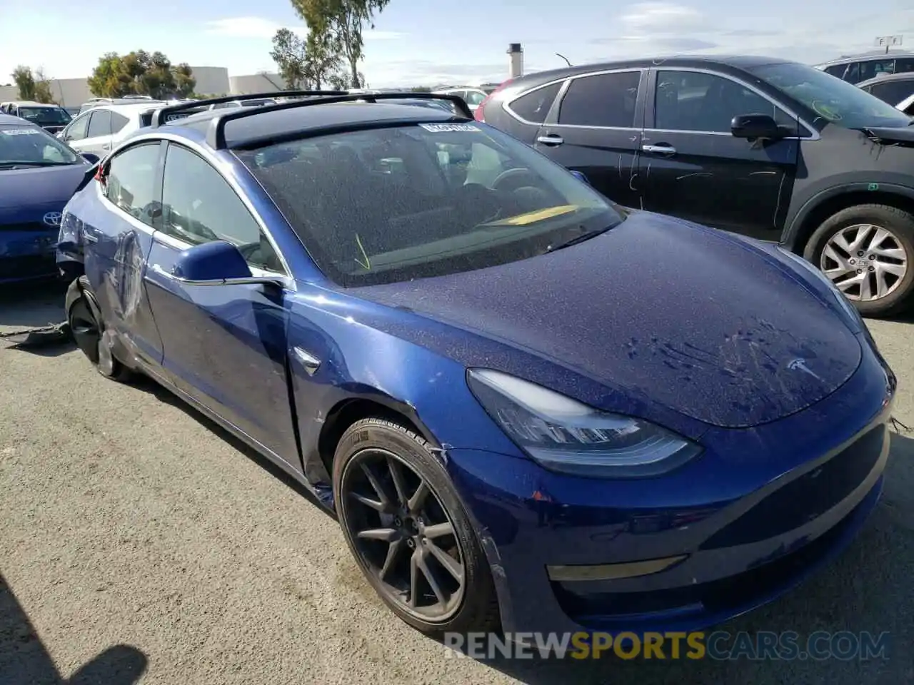 1 Photograph of a damaged car 5YJ3E1EB3LF741571 TESLA MODEL 3 2020