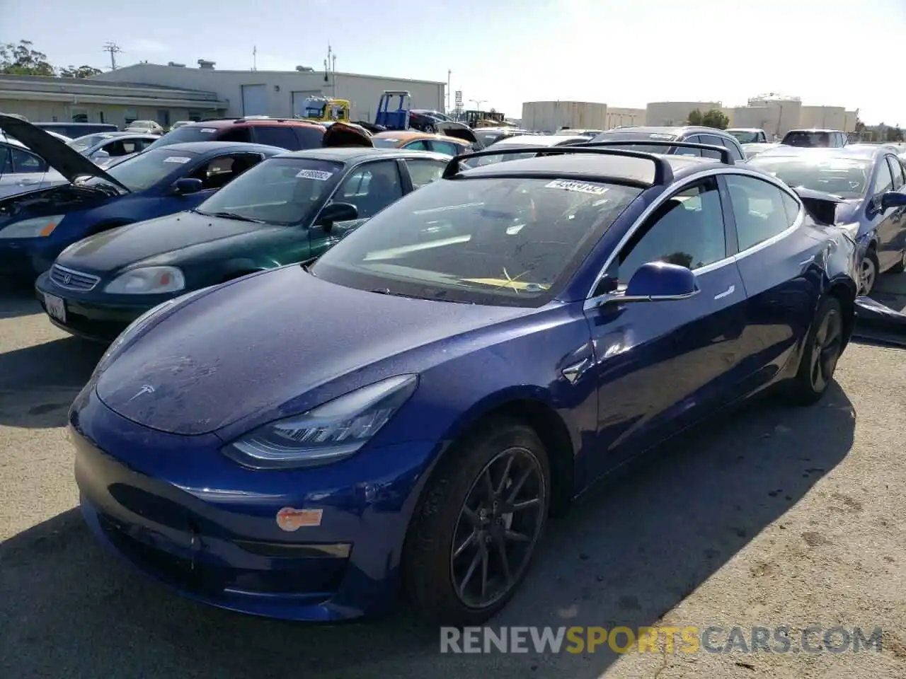 2 Photograph of a damaged car 5YJ3E1EB3LF741571 TESLA MODEL 3 2020