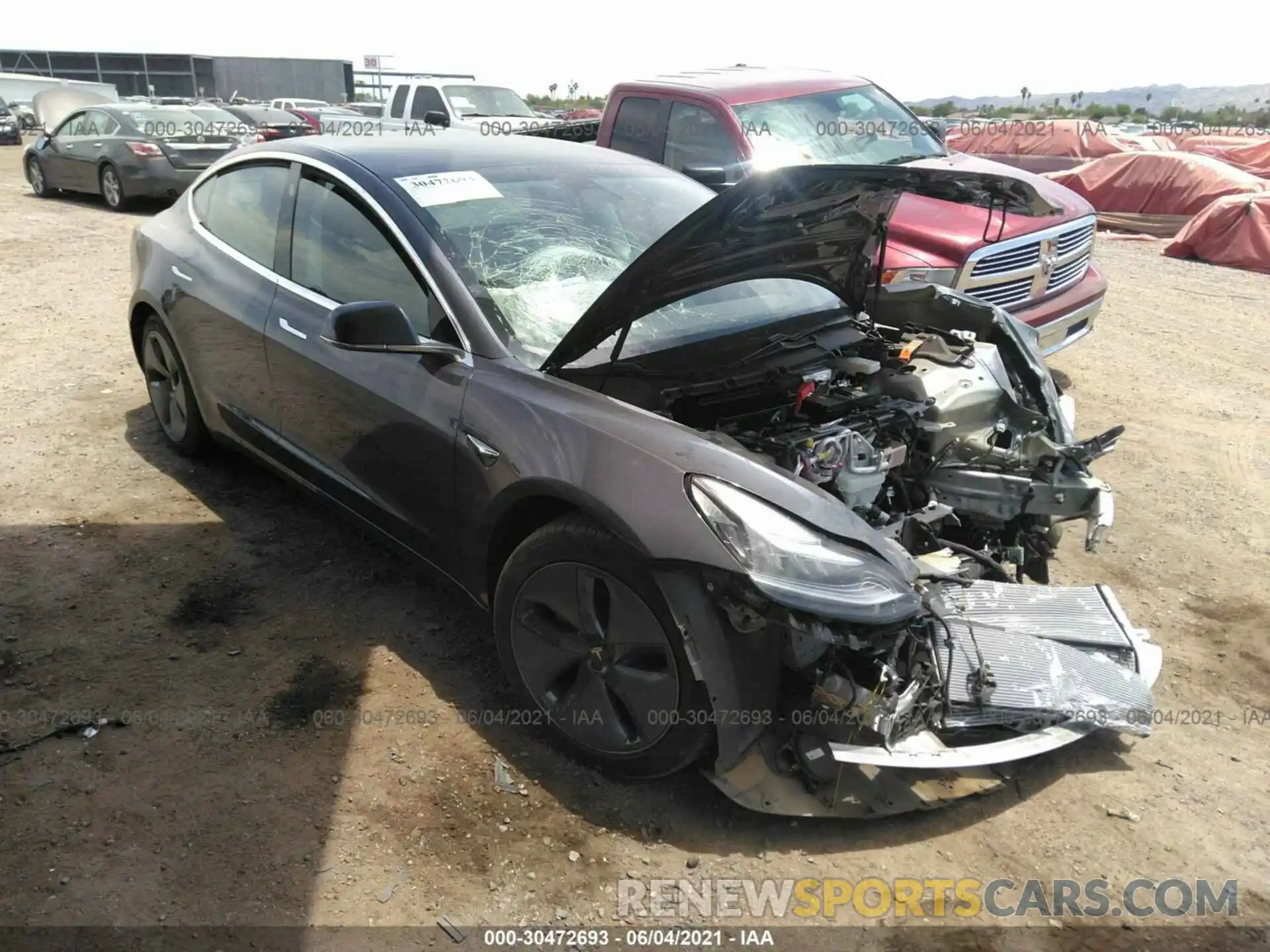 1 Photograph of a damaged car 5YJ3E1EB3LF790270 TESLA MODEL 3 2020