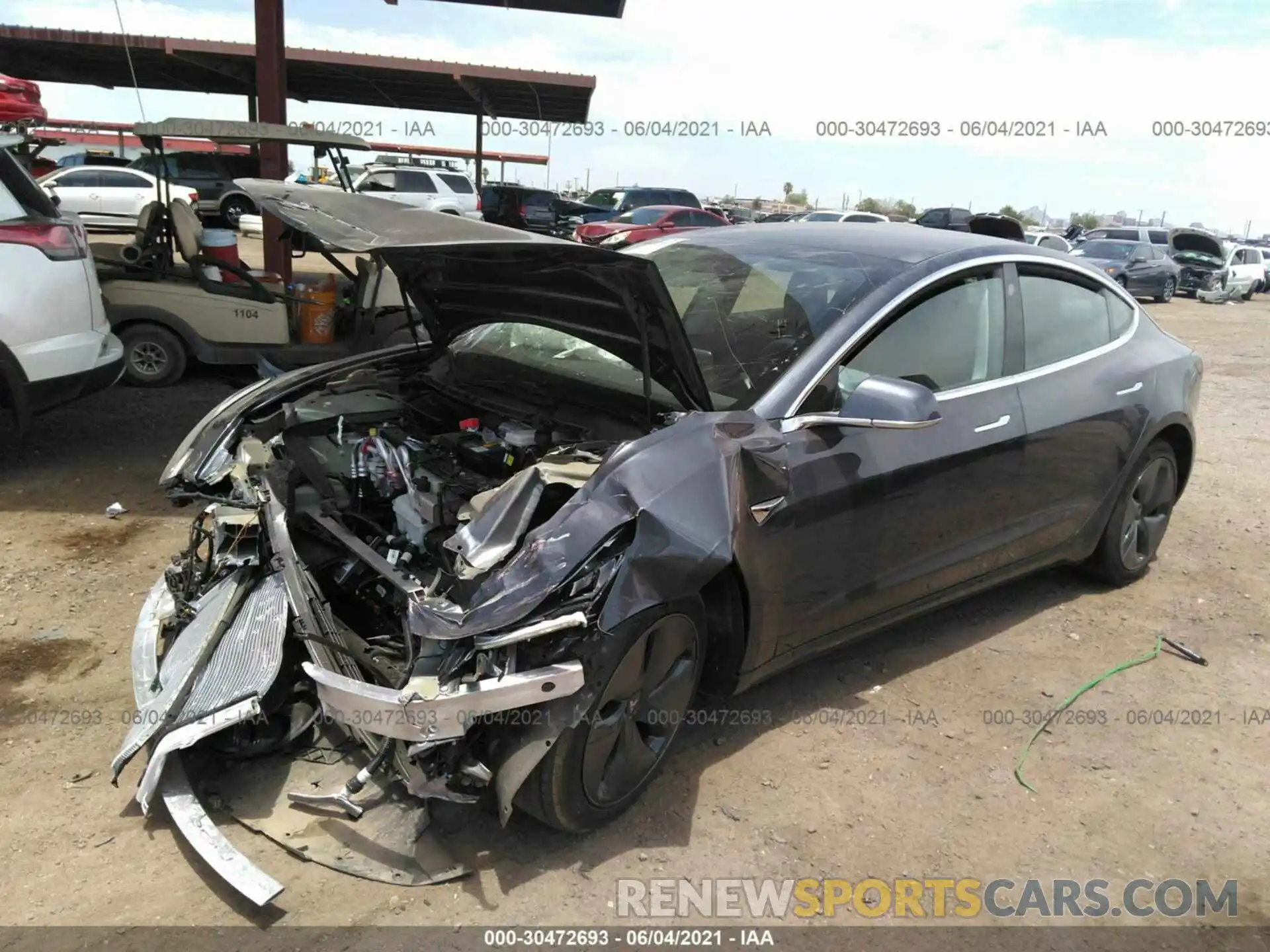 2 Photograph of a damaged car 5YJ3E1EB3LF790270 TESLA MODEL 3 2020